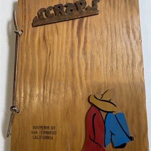 Wooden Scrapbook Souvenir Of San Fernando California